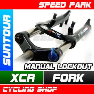 SR SUNTOUR XCR Suspension Manual Lockout fork   Black