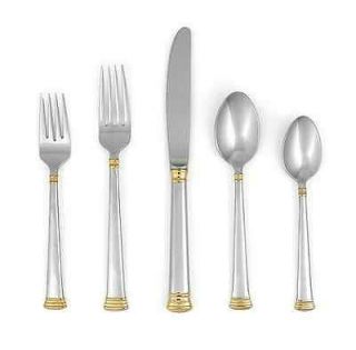   Eternity Gold 45 Piece Stainless Steel 18/10 Flatware Set *New in Box