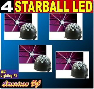 Pack of 4 STARBALL LED simulate a disco ball dance floor club fx B2DJ