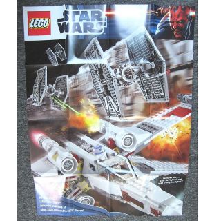 NEW 2012 Lego STAR WARS promo POSTER minifigures Tie Fighter X Wing 