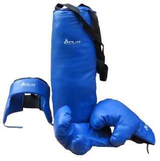 Boxing starter kit set gloves punch bag head guard mitt