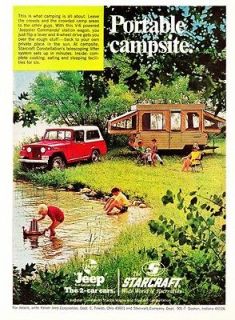 1969 Starcraft Constellation Pop up Campers ad Jeep 4 wheel drive 