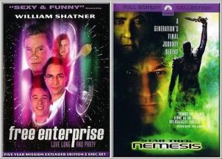 Star Trek (Sci Fi) Movie Lot   Free Enterprise; Nemesis   Patrick 