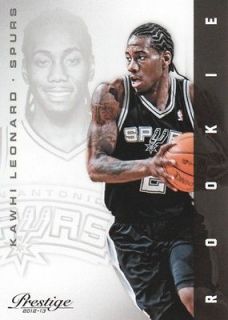 2012 13 Prestige #162 Kawhi Leonard RC San Antonio Spurs