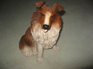 12 TALL SHELTIE STATUE MADE BY UNIVERSAL STATUARY CORP. 1985