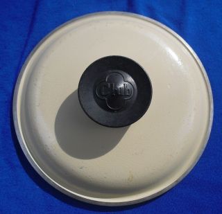Club Aluminum POT LID~Pale Yellow~Overall size 6 3/4