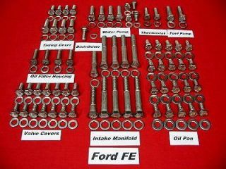 Newly listed FORD FE 352 428 STAINLESS STEEL ENGINE HEX BOLT KIT