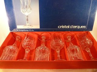 LONGCHAMP 25cl Water Goblet Stemware Cristal dArques with Box