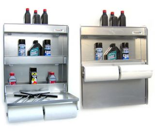 NEW RACE TRAILER STORAGE WALL CABINET ALUMINUM STATION