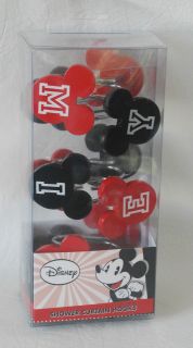 Disney Shower Curtain Hooks Mickey Mouse set of 12   New