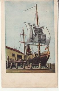 ADVERTISING postcard STOVE / GREAT MAJESTIC RANGES / SHIP
