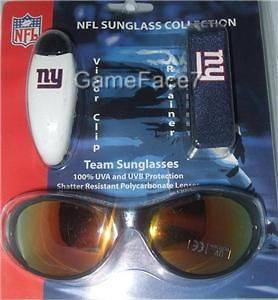 NFL Licensed New York Giants Sunglasses, Clip, & Croakie Tripack 2012 
