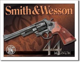 SMITH & WESSON 44 MAGNUM COLLECTOR TIN SIGN 16WIDE X 12 1/2 HIGH 