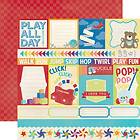 Toy Box Jump Journaling Cards 12x12 Scrapbook Paper Echo Park Paper 2 