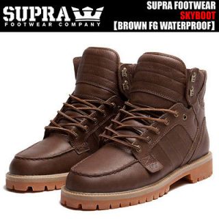 Supra Skyboot Brown FG Waterproof Gum boots leather skytop limited 
