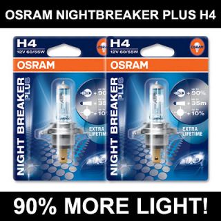 OSRAM NIGHTBREAKER PLUS H4 HEADLIGHT BULBS YAMAHA FJR1300 2001 