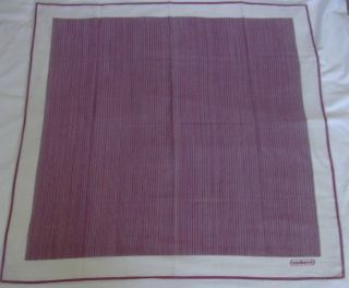 CACHAREL COTTON RASPBERRY VIOLET STRIPED VINTAGE SCARF