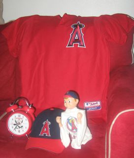 Los Angeles Angels of Anaheim Jersey (M), Hat (M/L), Alarm Clock 