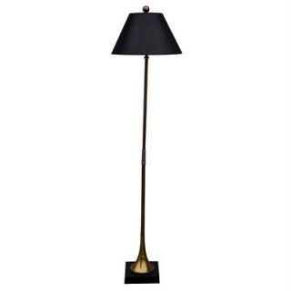 CHAPMAN Lighting Tulip Brass Black Floor Lamp Regency Decorator Piece 