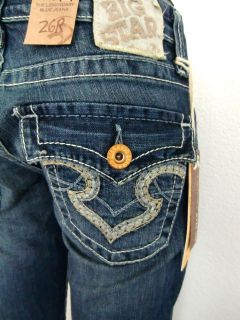 AUTHENTIC NEW WOMENS SWEET BOOT CUT BIG STAR JEANS SIZE 25 32  WINTER 