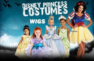 Disney Princess Fancy WIG Costume Dress Up Hair / Halloween Play Head 