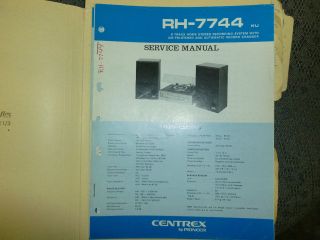 PIONEER Home 8 Track Recorder SERVICE MANUAL  RH 7744