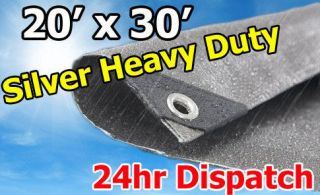   Silver Heavy Duty Tarps Triple Layer tarp 20 x 30 UV Treated Cover
