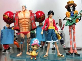 One Piece anime the new world franky luffy chopper brook PVC figures 4 