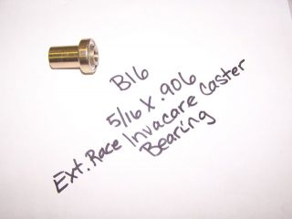 Wheelchair Bearing, Sold Each, B16 , 5/16 x .906 Ext Race Invacare 