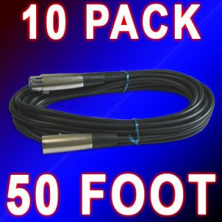   to female Microphone cord extensions Mic 50 Ft foot feet 3Pin Cables