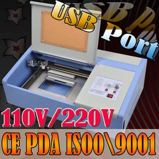 110V USB CO2 40W 300mm/s Laser Engraving Cutting Machine Engraver