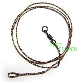   GRAVEL Braid Core Leader+Coating Weed with ring swivel 60cm 45lb FC 18