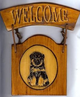 German Shepherd Puppy Welcome Sign Amy Scanlon Art