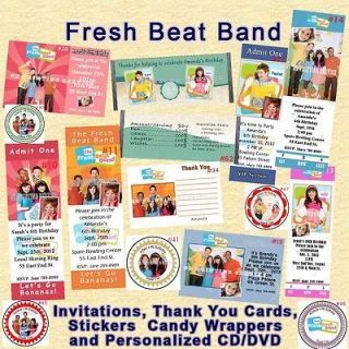   Band Birthday Invitations Thank You Card Stickers Candy Wrappers more