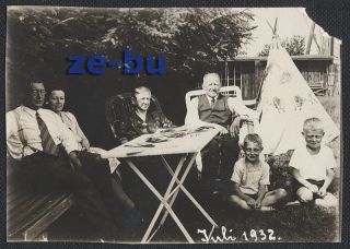   photo CUTE LITTLE BOYS & FAMILY BESIDE TEEPEE INDIAN TENT *1932