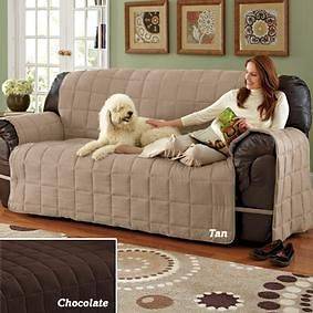   Pet Furniture Protectors Full Sofa Love Seat & Chair Covers Tan Beige