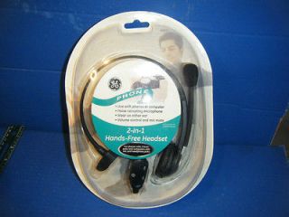 GE HEADSET WITH MICROPHONE FOR PHONE   COMPUTER GOOD FOR SKYPE $9 