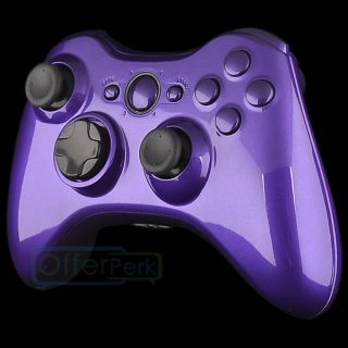   Purple Controller Full Shell Housing And Purple Buttons For Xbox 360