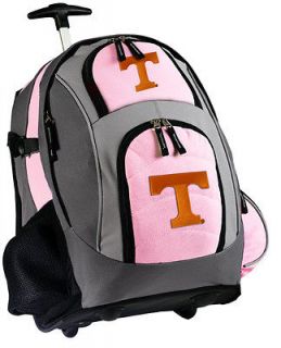 Tennessee Logo Rolling Backpack UT Vols Logo Bag with Wheels Ladies 