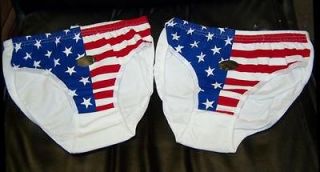 American Flag USA Flag JULY 4 Spandex Panties L 7 Lot