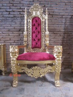 Lion King Mahogany Gothic THRONE CHAIR MADE TO ORDER for wedding 