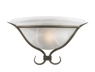 2G Lighting D2645 Wall Sconce dark finish with alabaster glass 14.5 