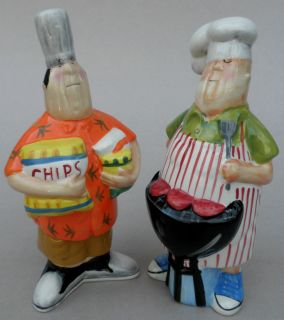   PEPPER SET Tracy Flickinger MASTERS OF THE GRILL BBQ Buddies Figural