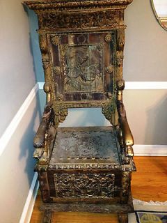 Antique Chair Gothic Style, Interesting Provenance, Needs Restoration
