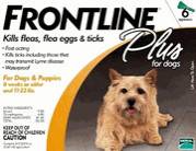 FRONTLINE Plus for Dogs Flea and Tick Medicine Small under 22lbs 6 