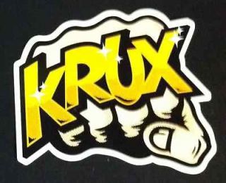 Krux brass knuckles skate sticker skateboard decal cool