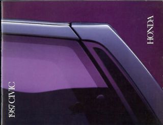 1987 Honda Civic Sales Brochure Sedan Hatchback Wagon