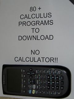 TI 89 Titanium   Calculus Program/App