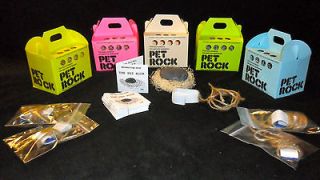 Pet Rock Assorted Color Kit of 5 Silliest Gag Gift ,animals, funny 
