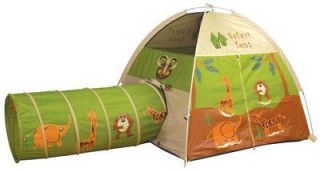 Kids Tent Tunnel Animals Safari Play House Indoor Outdoor Fun Children 